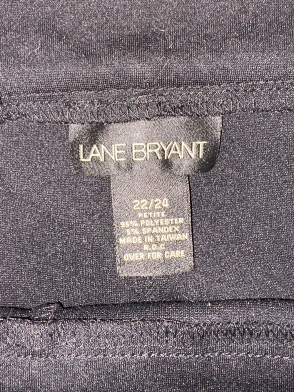 Lane Bryant Black Knit Stretch Pants - Picture 2 of 5